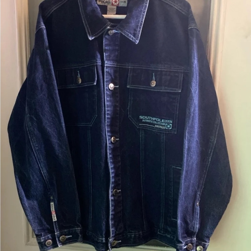 South Pole Navy Denim Shirt Jacket